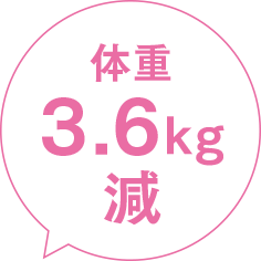 体重3.6kg減