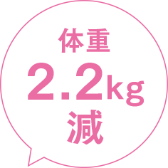 体重2.2kg減